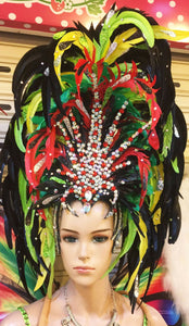 Da NeeNa H795 Colorful of Forest Crystal Vegas Dance Showgirl Pageant Headdress