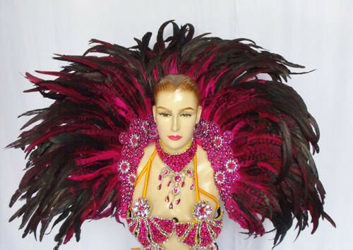 Da NeeNa MULB Rainbow Drag Vegas Feather Showgirl Backpiece