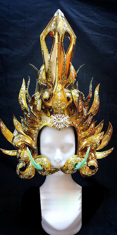 Da NeeNa H819 HUT Asian Hindu Giant Monster Prince Parade Showgirl Vegas Headdress