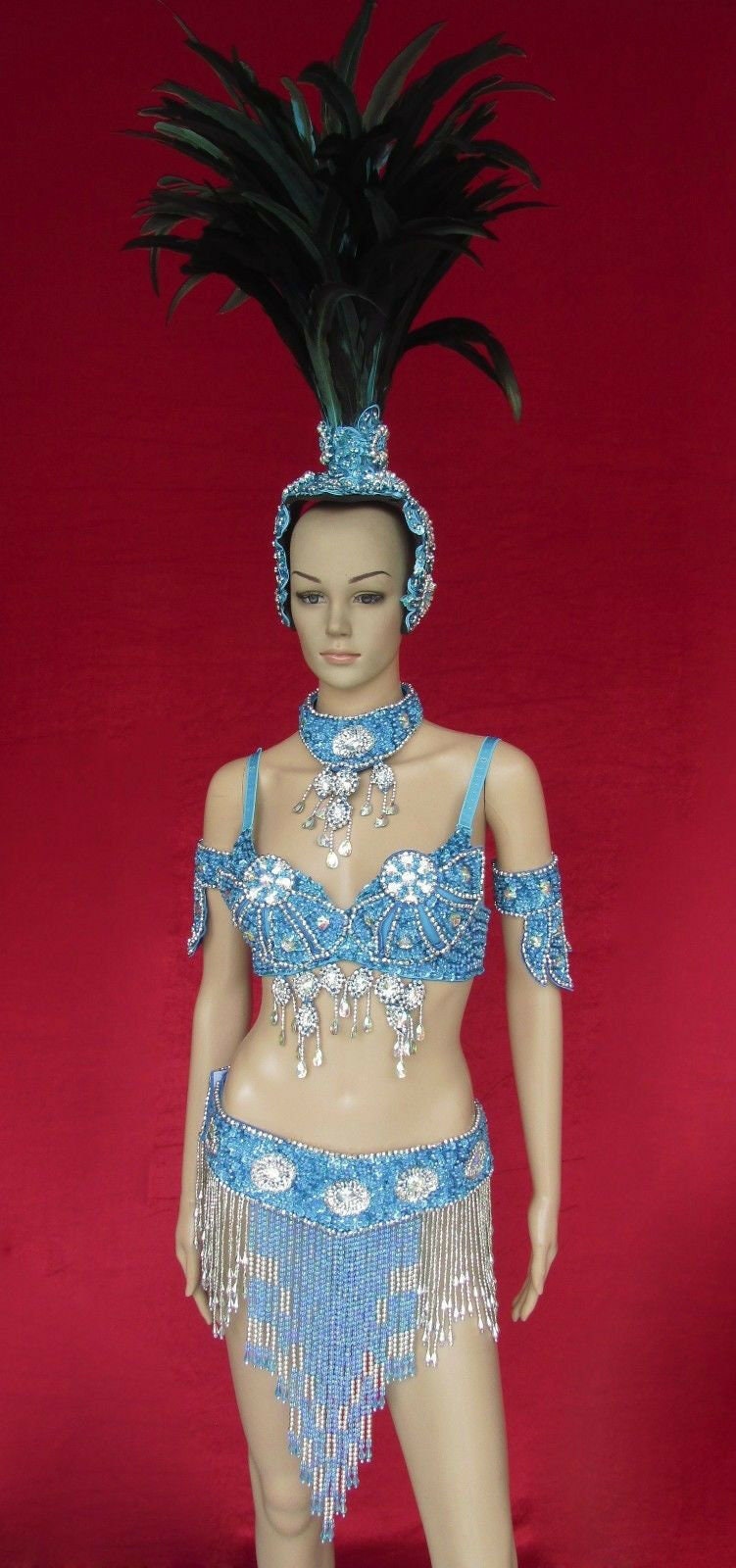 Da NeeNa T0266 Samba Parade Drag Carnival Rio Dancer Headdress Costume Set XS-XL