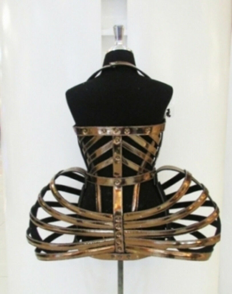 Da neena T029 Pointes Soutien-Gorge Corset Cage Cuir Madonna Déguisement XS-XL