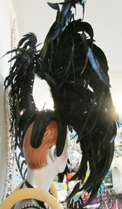 Da NeeNa H160 Witch Magician Queen Feather Showgirl Dance Burlesque Headdress