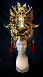 Da NeeNa HUT Gold Horse Unicorn Stallion Seabiscuit Spirit Champion Derby Headdress