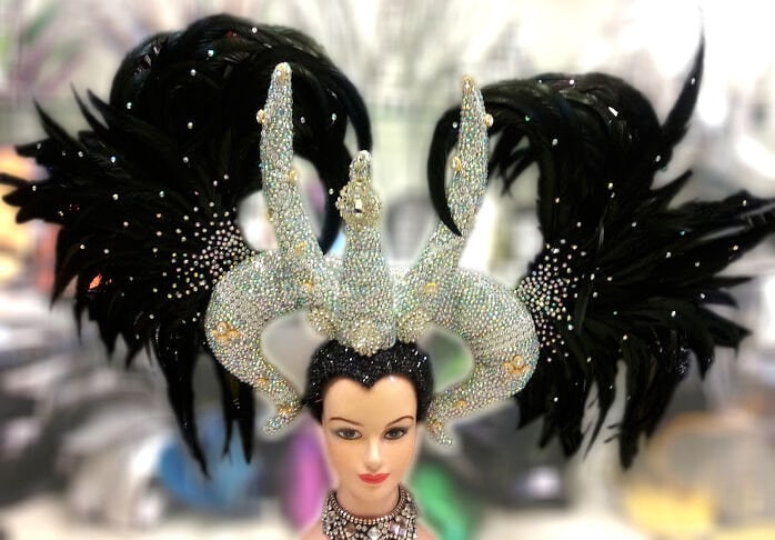 Da NeeNa H655 Prestige of Medusa Drag Parade Crystal Cabaret Showgirl Headdress