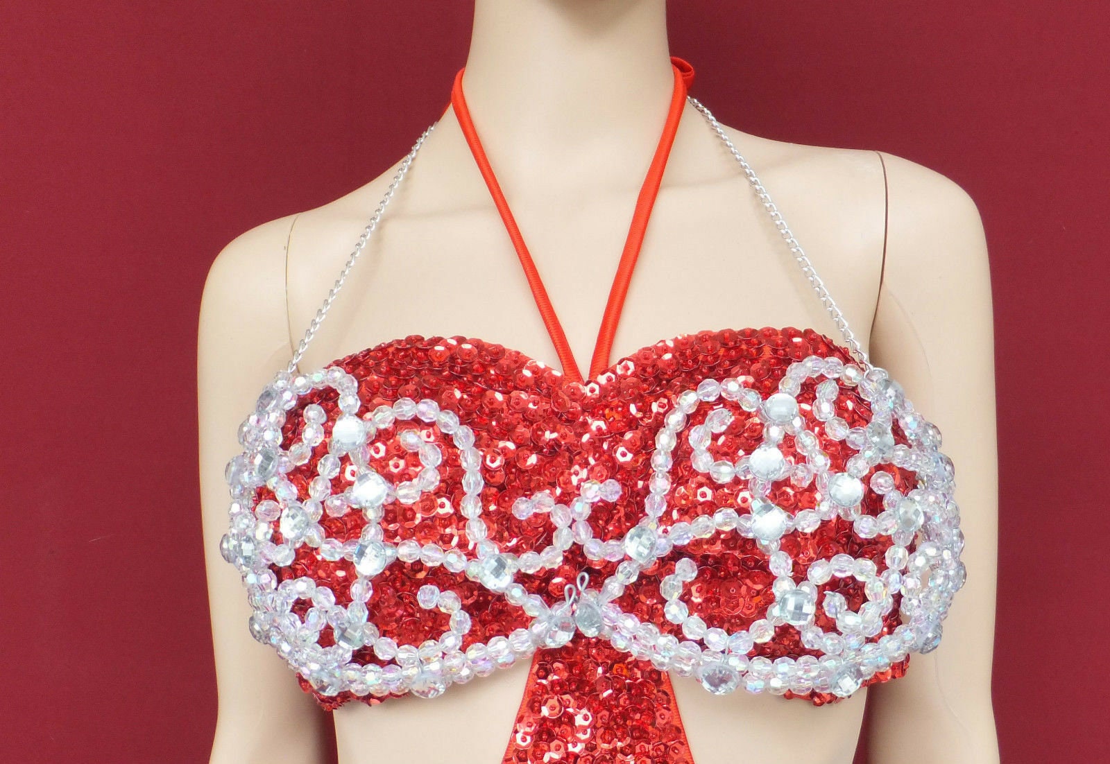 Da NeeNa J010 Showgirl Vegas Cabaret Dance Crystal Bra