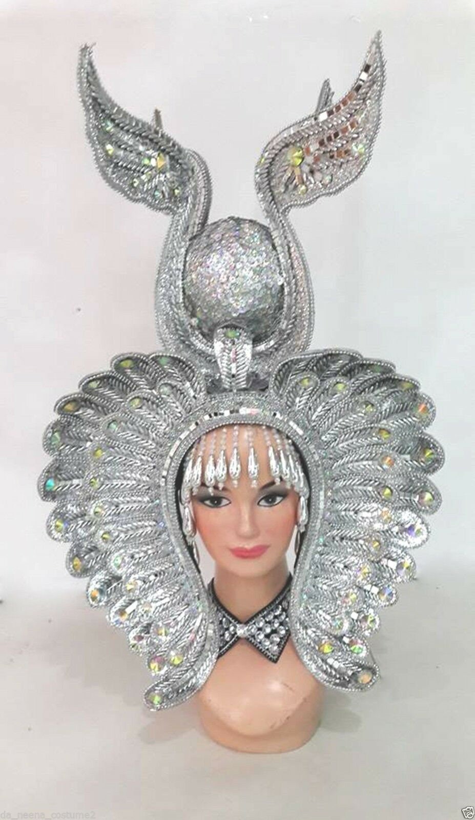 Da NeeNa H1233 Drag Pharaoh Crystal Egypt Cleopatra Cabaret Snake Headdress