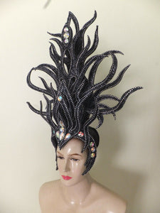 Da NeeNa H012 Showgirl Cabaret Drag Samba Witch Devil Medusa Headdress