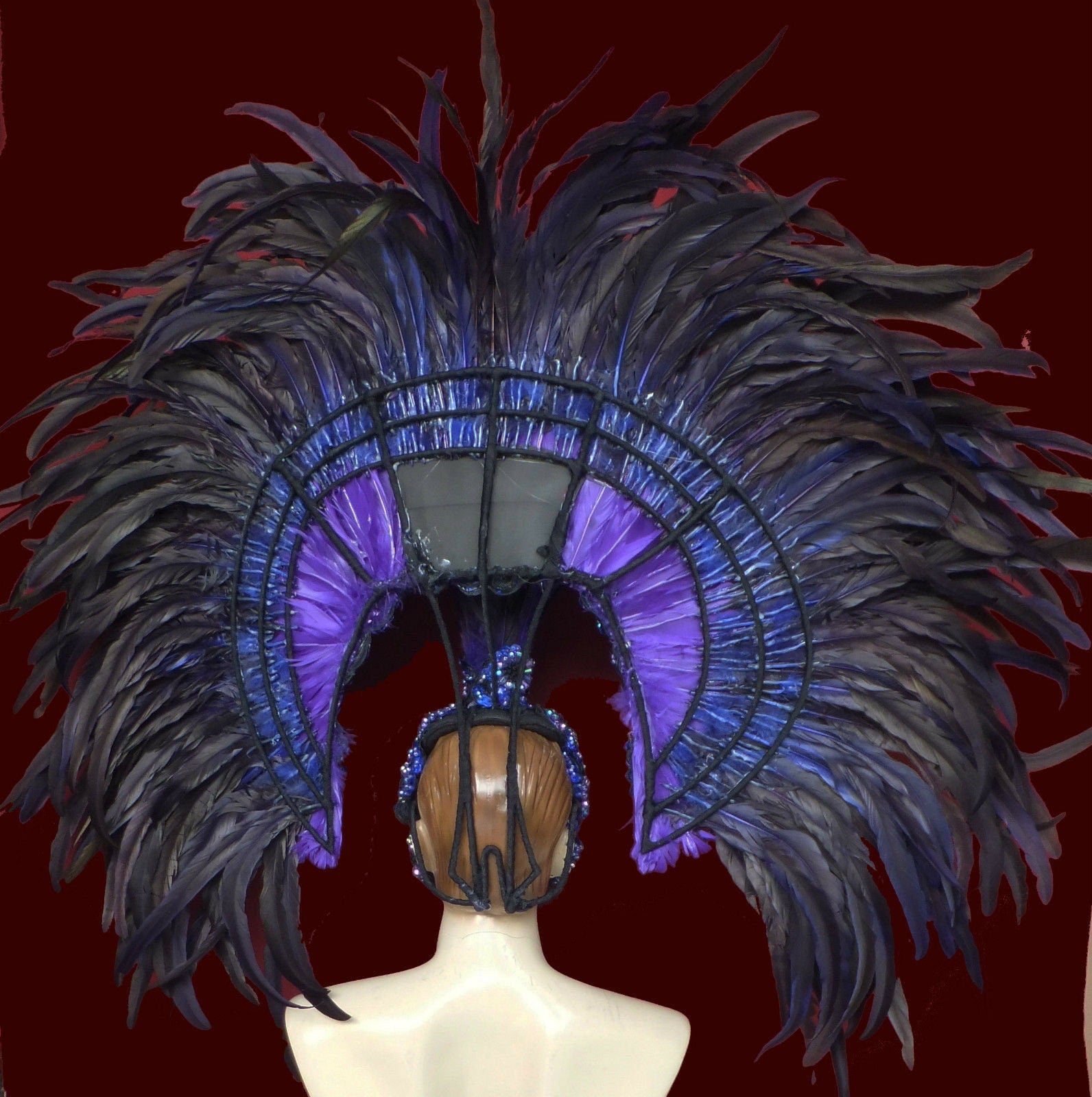 Da NeeNa H075 Vegas Showgirl Cabaret Samba Dancer Carnival Feather Headdress