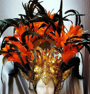 Da NeeNa H839 HUT The Grand monster Showgirl Dance Vegas Crystal Pageant Headdress