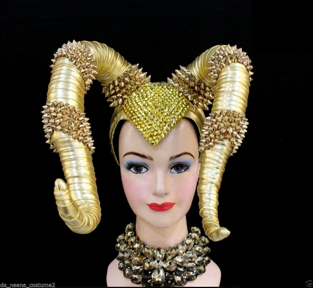 Da NeeNa H564 Star Wars Alien Gold Longhorns Prince Princess Queen Headdress