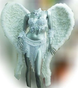 Da NeeNa B023S Parade Showgirl Victoria Model Angel Wings Backpiece