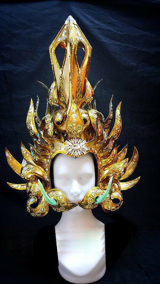 Da NeeNa H819 HUT Asian Hindu Giant Monster Prince Parade Showgirl Vegas Headdress