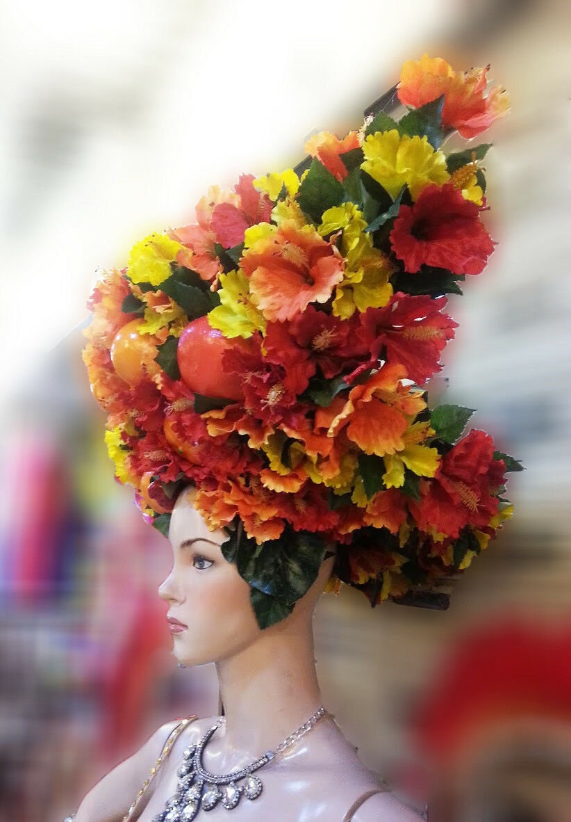 Da NeeNa H093A Showgirl Carmen Miranda Tropical Blooming Flower Fruit headdress