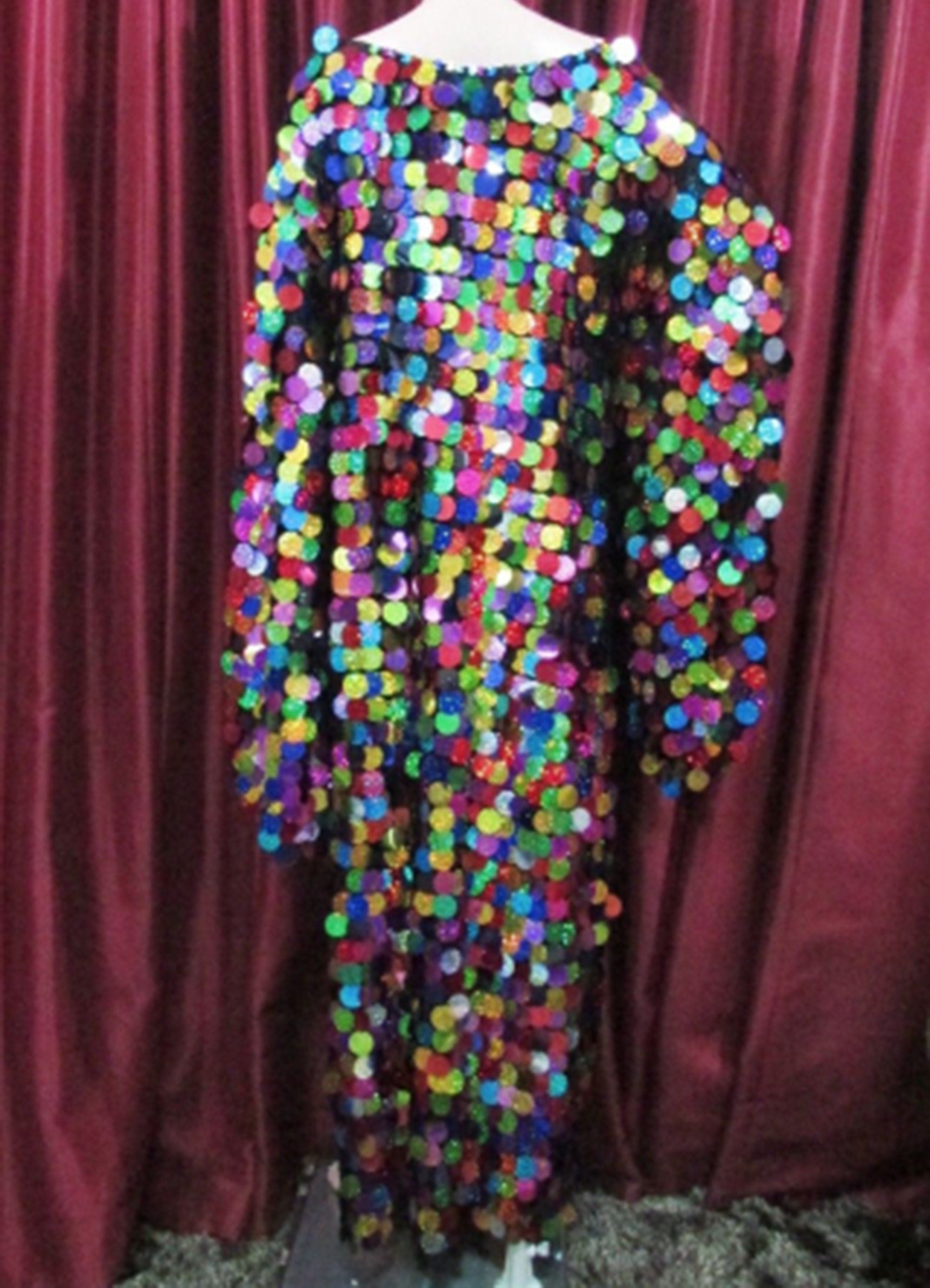 Tailor Da NeeNa BAL Vegas Showgirl Dance Drag Queen Rainbow Dress