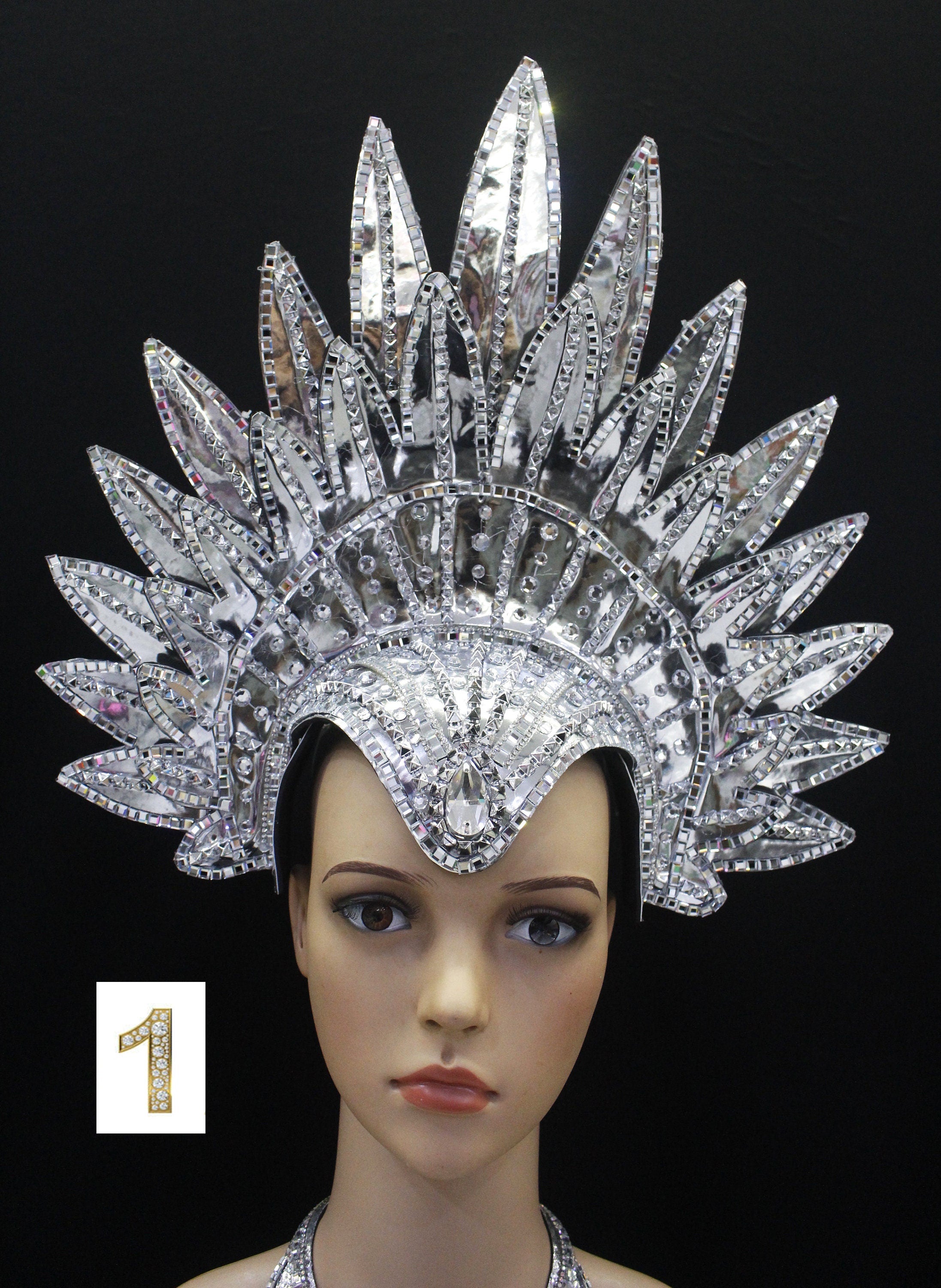 Da NeeNa H1024  158War of Sky Vegas Burlesque Cabaret Stage Showgirl Drag Headdress