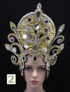 Da NeeNa H1024  158War of Sky Vegas Burlesque Cabaret Stage Showgirl Drag Headdress