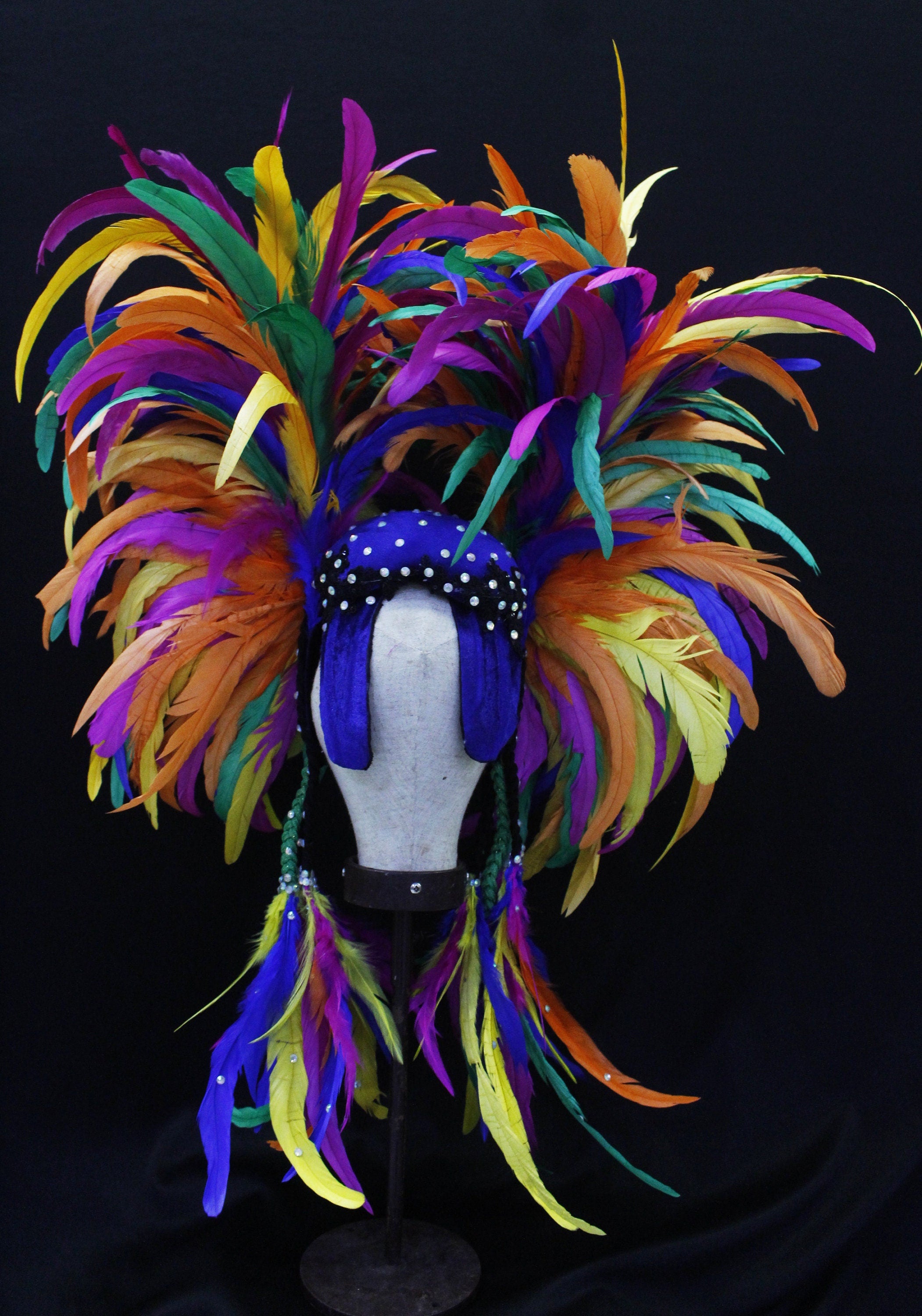 Da NeeNa H1031 Queen of Dance Feather Drag Gay Pride Parade Pageant Vegas Headdress