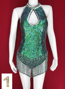 Da NeeNa G7 Party Latin Dance Drag Queen Sequin Costume XS - XL