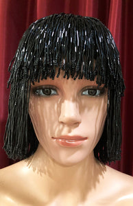 Da NeeNa WIG Bead Fancy Cher Showgirl Bob bang Short Hair Beaded Wig