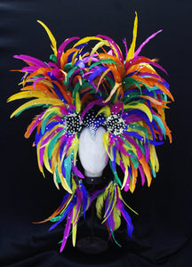 Da NeeNa H1031 Queen of Dance Feather Drag Gay Pride Parade Pageant Vegas Headdress