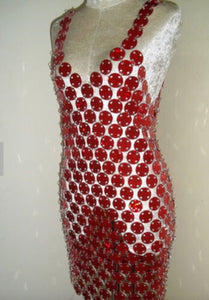 Da NeeNa M038A Cabaret Robe De Danse Chainmaille Chainmail inspired by "Paco Rabanne" Round Dance Dress XS-XL