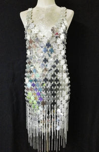 Da NeeNa M038A Cabaret Robe De Danse Chainmaille Chainmail inspired by "Paco Rabanne" Round Dance Dress XS-XL