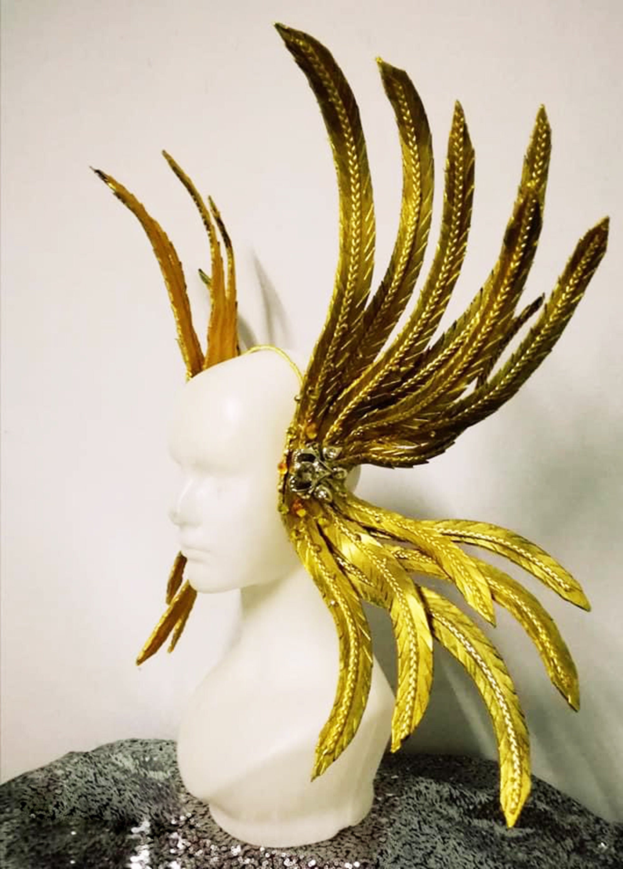 Da NeeNa H1041 Lightning bird Queen Vegas Burlesque Cabaret Showgirl Headdress