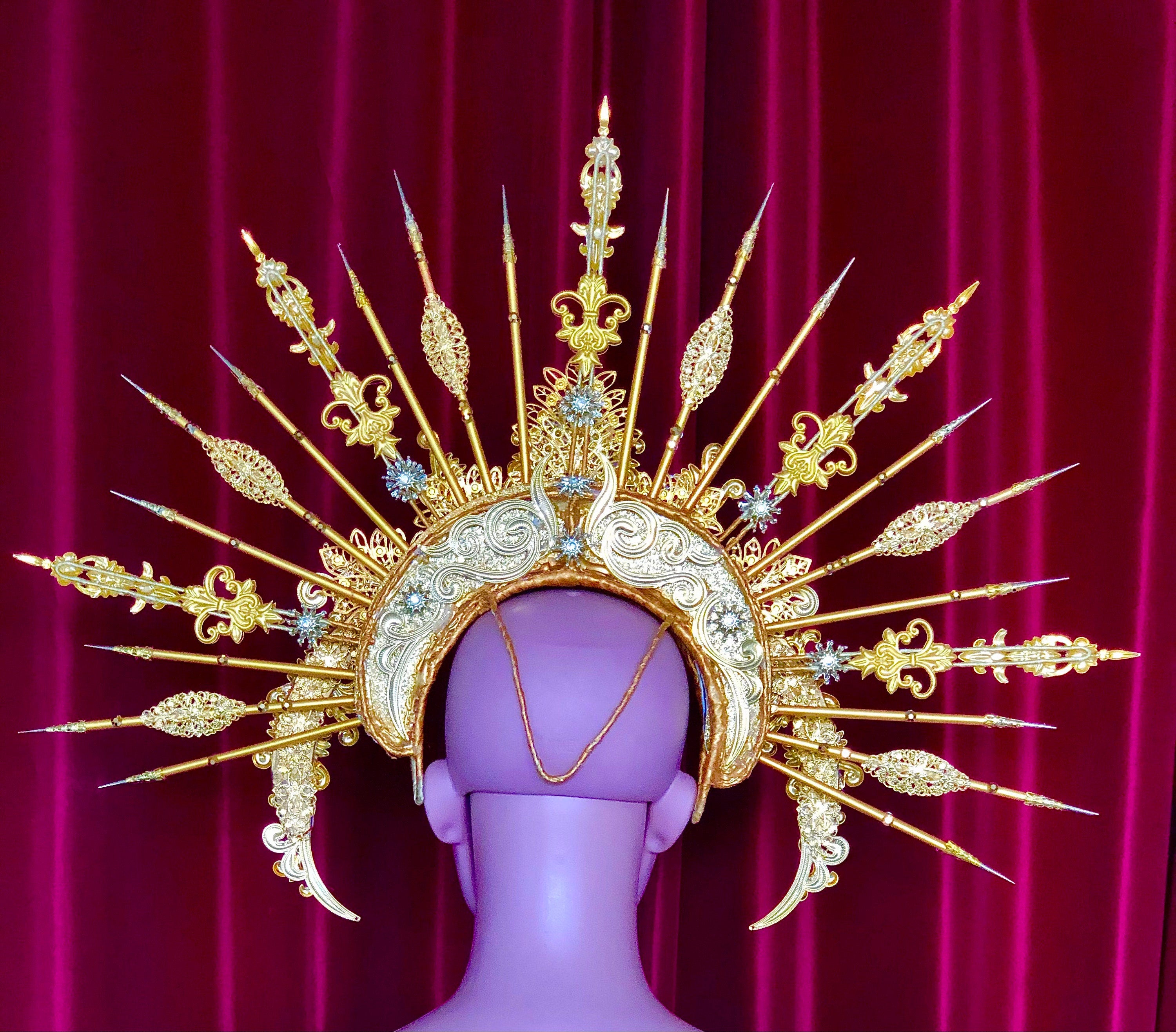 DaNeeNa H1051 Asian Shining Sun King Pageant Vegas Dance Showgirl Headdress