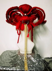 DaNeeNa H1052 Devil Hellboy Avatar Queen Pageant Vegas Dance Showgirl Headdress