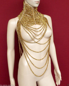 Da NeeNa J018G Showgirl Pageant Vegas Cabaret Drag Pearl Necklace Choker