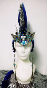 Da NeeNa H1047 Unique Mohawk Horn Drag Dress Cabaret Showgirl Unicorn Headdress