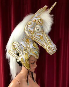 Da NeeNa HUT H981 Unicorn Stallion Sea biscuit Spirit Champion Derby Horse Headdress