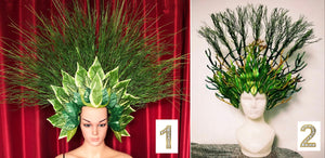 DaNeeNa H1055 Coral Seaweed Grass Field Pageant Vegas Dance Showgirl Headdress