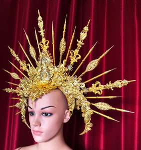 DaNeeNa H1051 Asian Shining Sun King Pageant Vegas Dance Showgirl Headdress