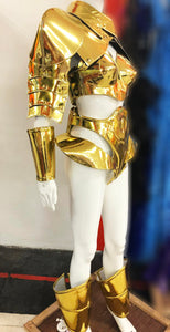 Da NeeNa M595D Robot Roman Armor Shiny Lady Gaga Vegas Pageant Costume Set XS-XL