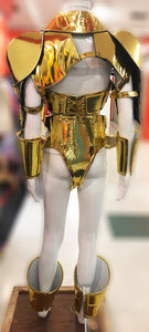 Da NeeNa M595D Robot Roman Armor Shiny Lady Gaga Vegas Pageant Costume Set XS-XL