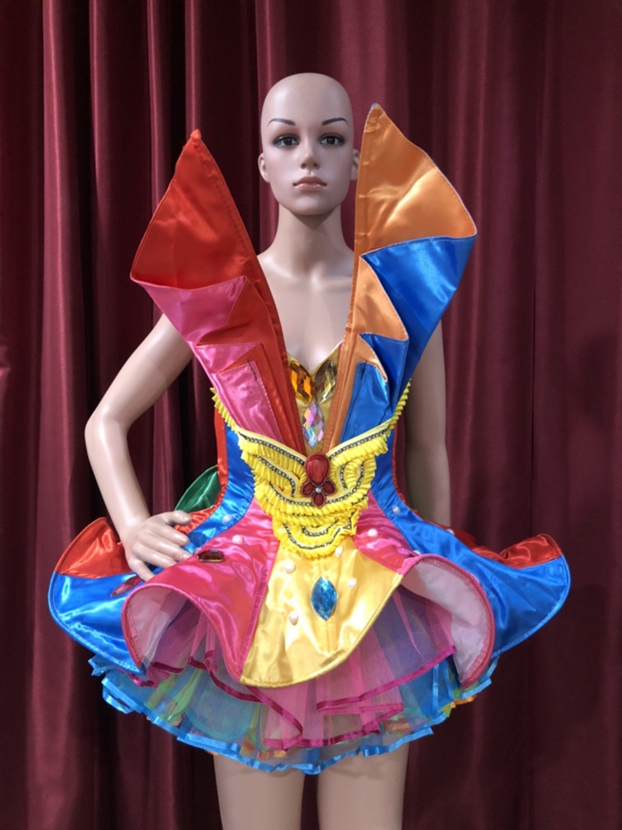 Da NeeNa C082 Queen Rainbow Candy Joker Dollie Dress Costume set XS-XL