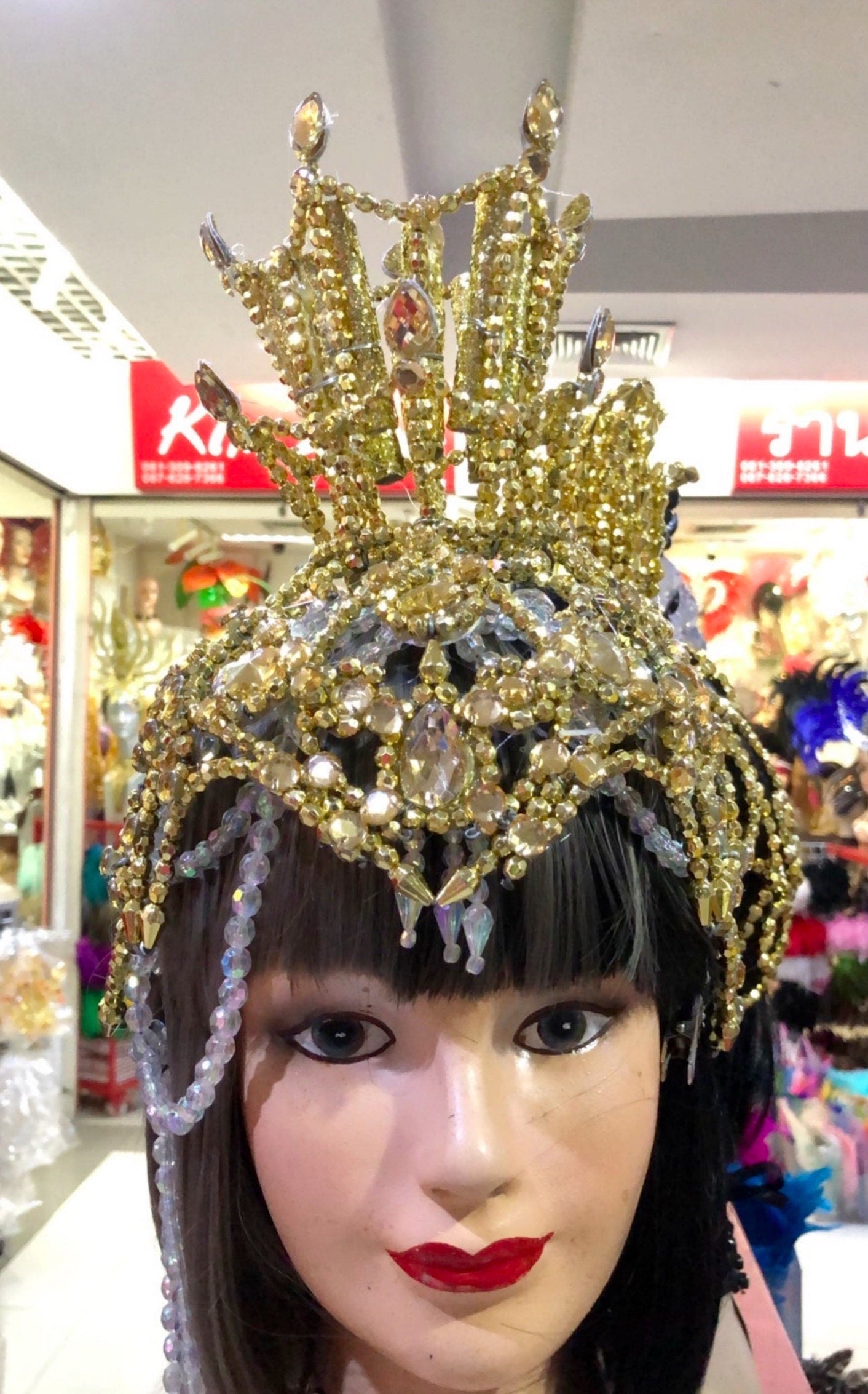 Da NeeNa 6 Ballet Showgirl Queen Beauty Pageant Crystal Headdress Crown Tiara