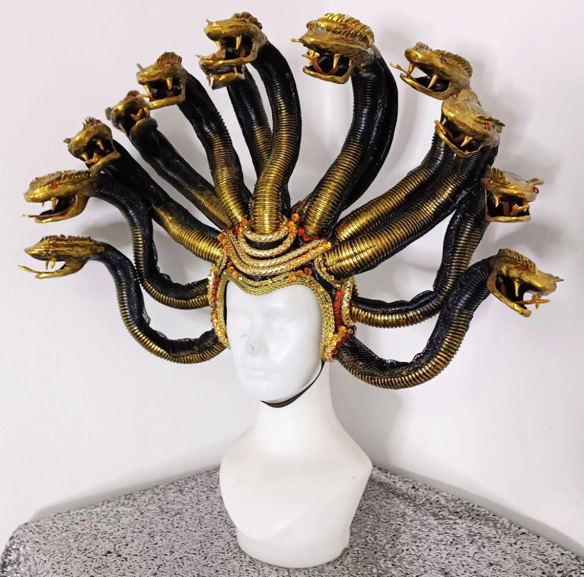 Da NeeNa H866B Giant Snake Naga Cobra Medusa Vegas Cabaret Showgirl Headdress