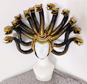 Da NeeNa H866B Giant Snake Naga Cobra Medusa Vegas Cabaret Showgirl Headdress