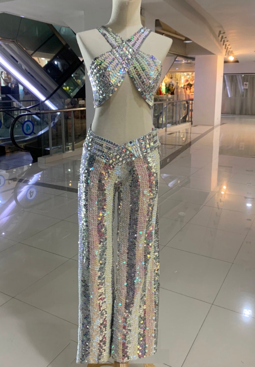 Da NeeNa M1035 Cher & Elton John Showgirl Stage Vegas Dance Costume XS-XL