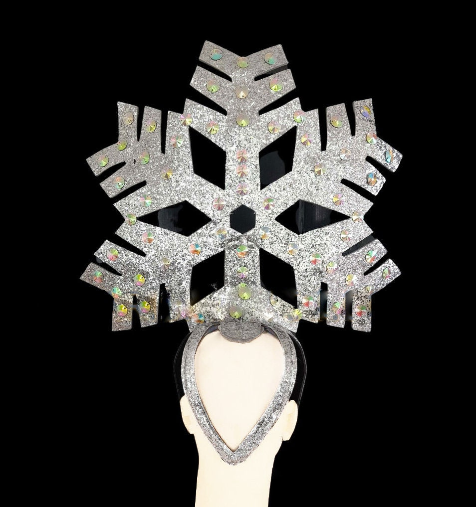 Da NeeNa One B941H Snowflake Angel Queen Snow Pageant Vegas Crystal Headddress