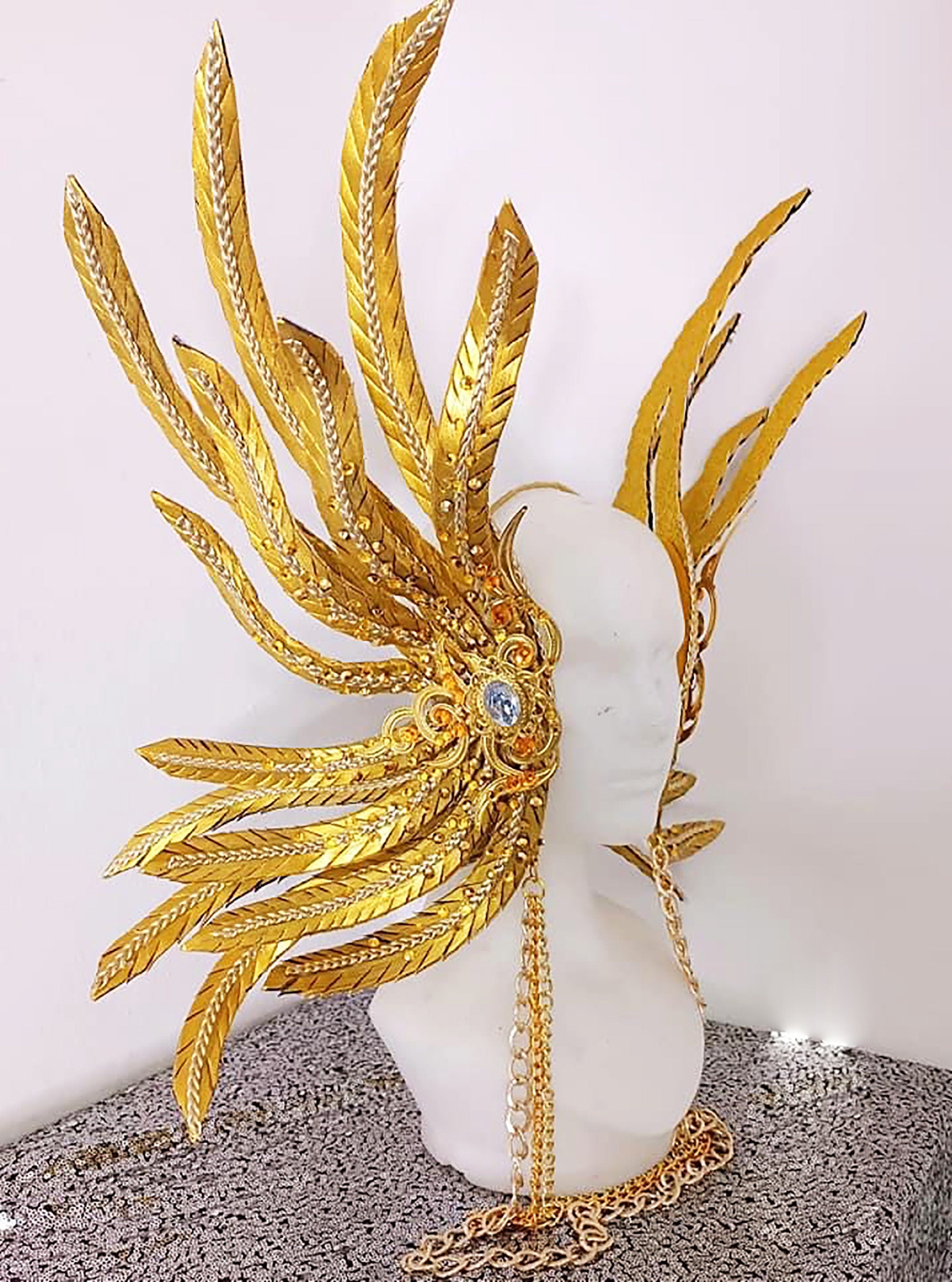 Da NeeNa H1041 Lightning bird Queen Vegas Burlesque Cabaret Showgirl Headdress