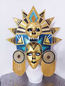 Da NeeNa H1088 Egypt Ancient God Tribe Lion Pageant Dance Vegas Drag Cabaret Showgirl Headdress