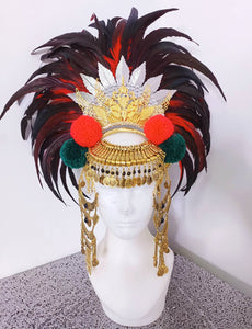 Da NeeNa H1087 Tribe Prince Pageant Dance Vegas Drag Cabaret Showgirl Headdress