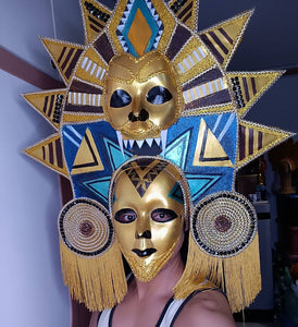 Da NeeNa H1088 Egypt Ancient God Tribe Lion Pageant Dance Vegas Drag Cabaret Showgirl Headdress