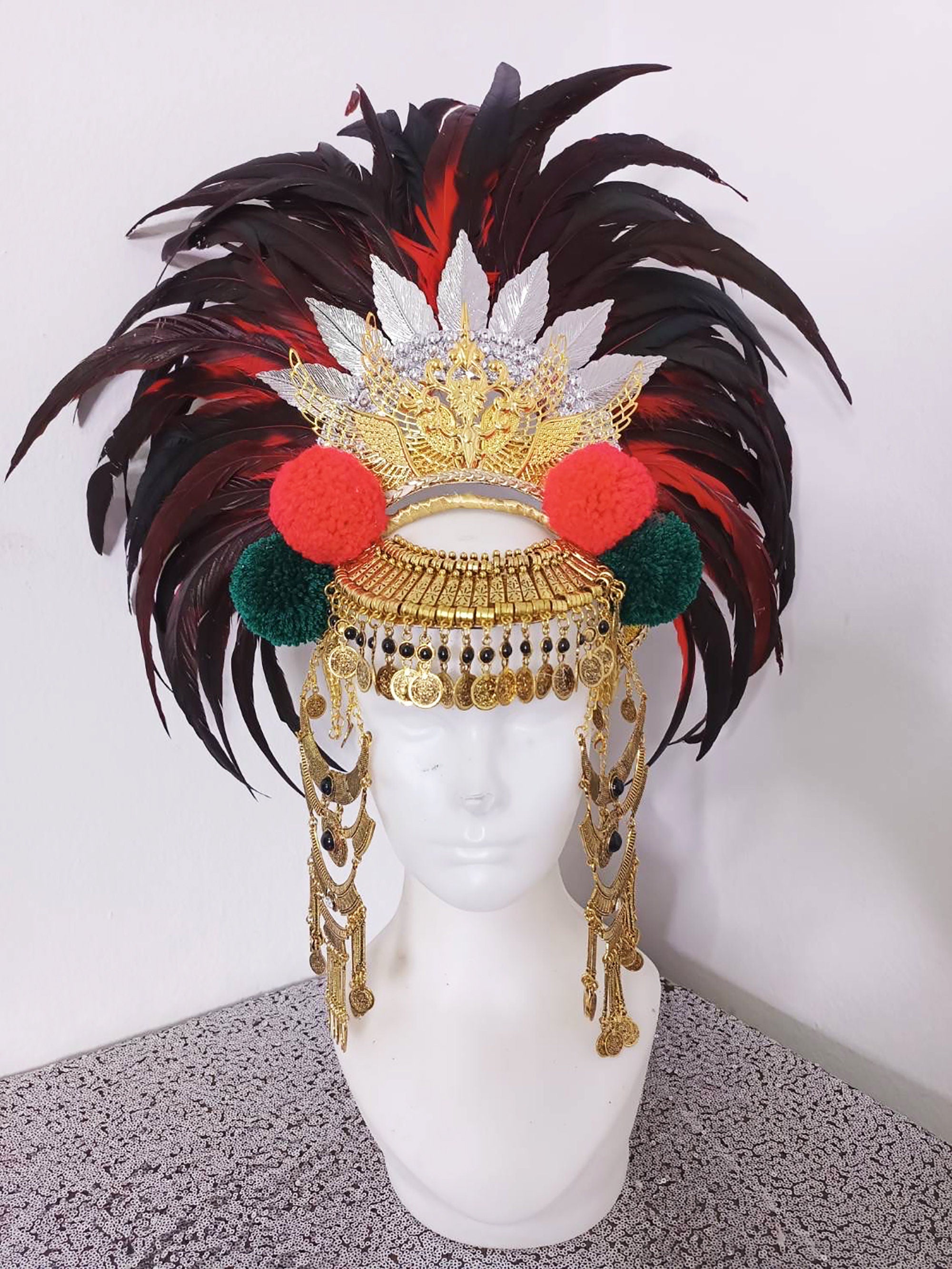 Da NeeNa H1087 Tribe Prince Pageant Dance Vegas Drag Cabaret Showgirl Headdress