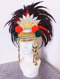 Da NeeNa H1087 Tribe Prince Pageant Dance Vegas Drag Cabaret Showgirl Headdress