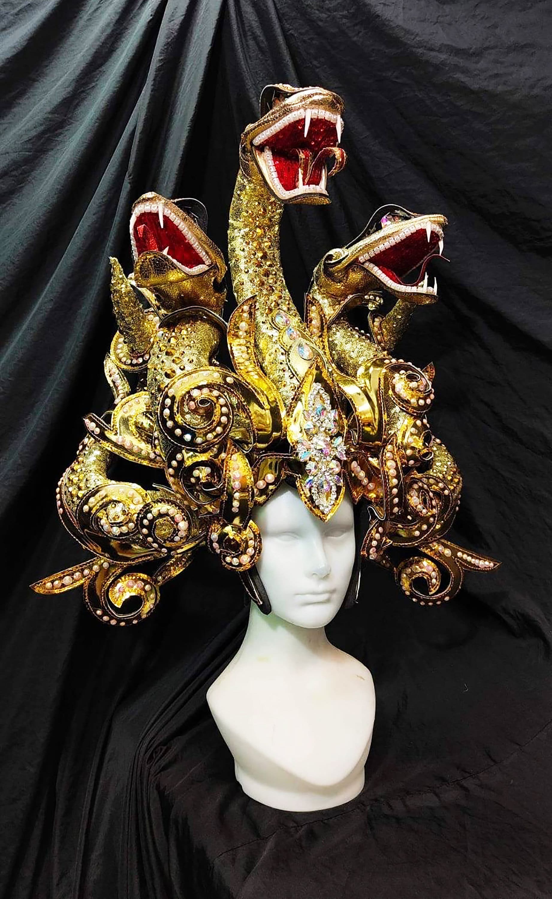 Da NeeNa HUT H866C Giant Snake Naga Cobra Medusa Vegas Cabaret Showgirl Headdress