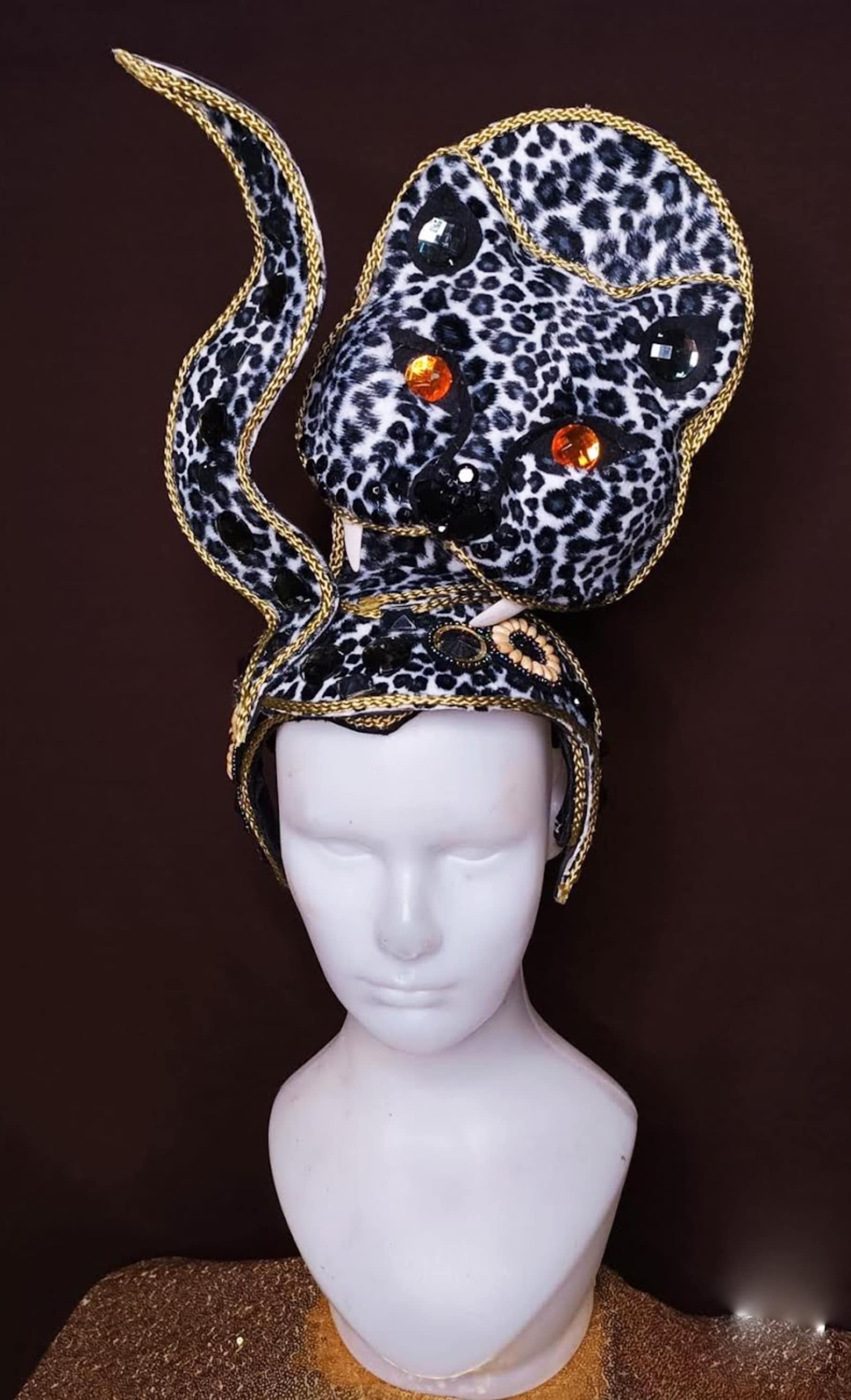 Da NeeNa H1092 Tiger & Lion Family Pageant Dance Vegas Drag Cabaret Showgirl Headdress